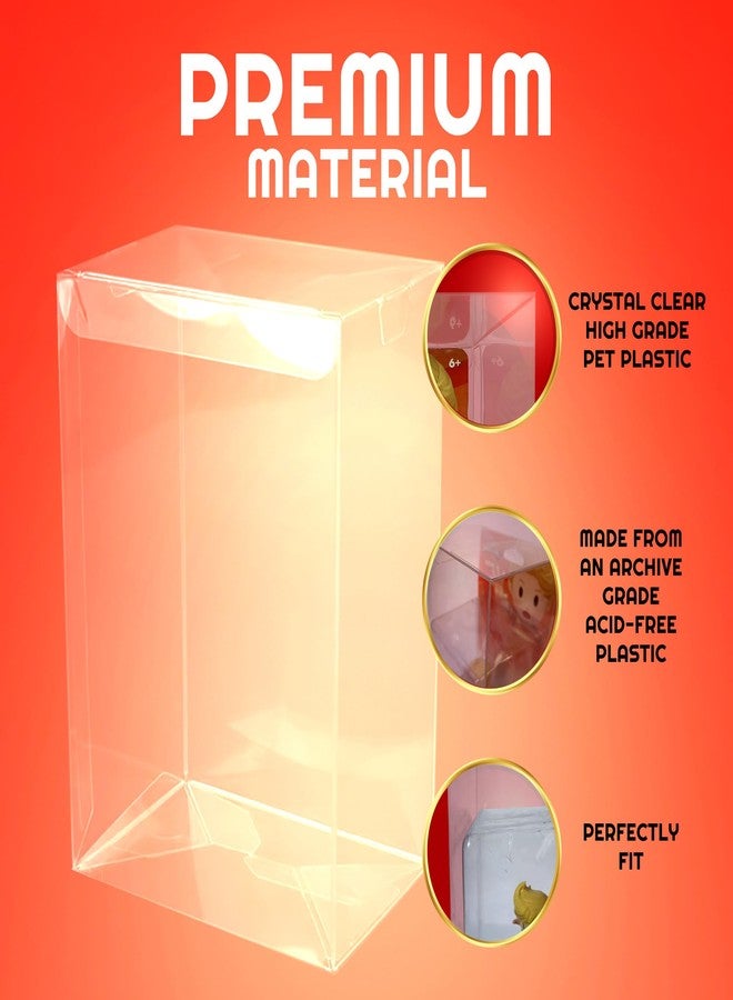 EVORETRO PET Display Case Protector for Large Amiibo Single Action Figure Box - 0.40mm Thick, Clear, Stackable, Custom Fit Design for Zelda, Smash Bros, Splatoon Amiibo Collectibles (10 Pack) - Image 4